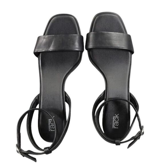Nordstrom Shoes Womens 10 Sandals Block Heel Ankle Strap Dressy Career Black - Picture 8 of 16